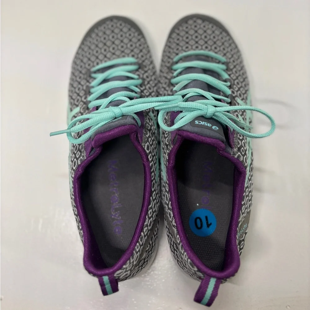 ASICS MetroLyte Women’s Size 10 Gray Teal Purple Running Sneakers Q481N Lightwei